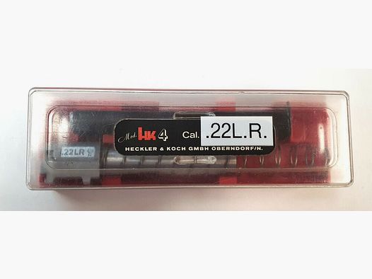 Heckler & Koch interchangeable barrel, Heckler & Koch HK4 caliber .22lr with magazine and case