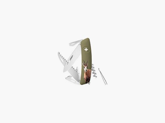 Schweizer Taschenmesser D05, Olive, Chamois-Druck Swiza
