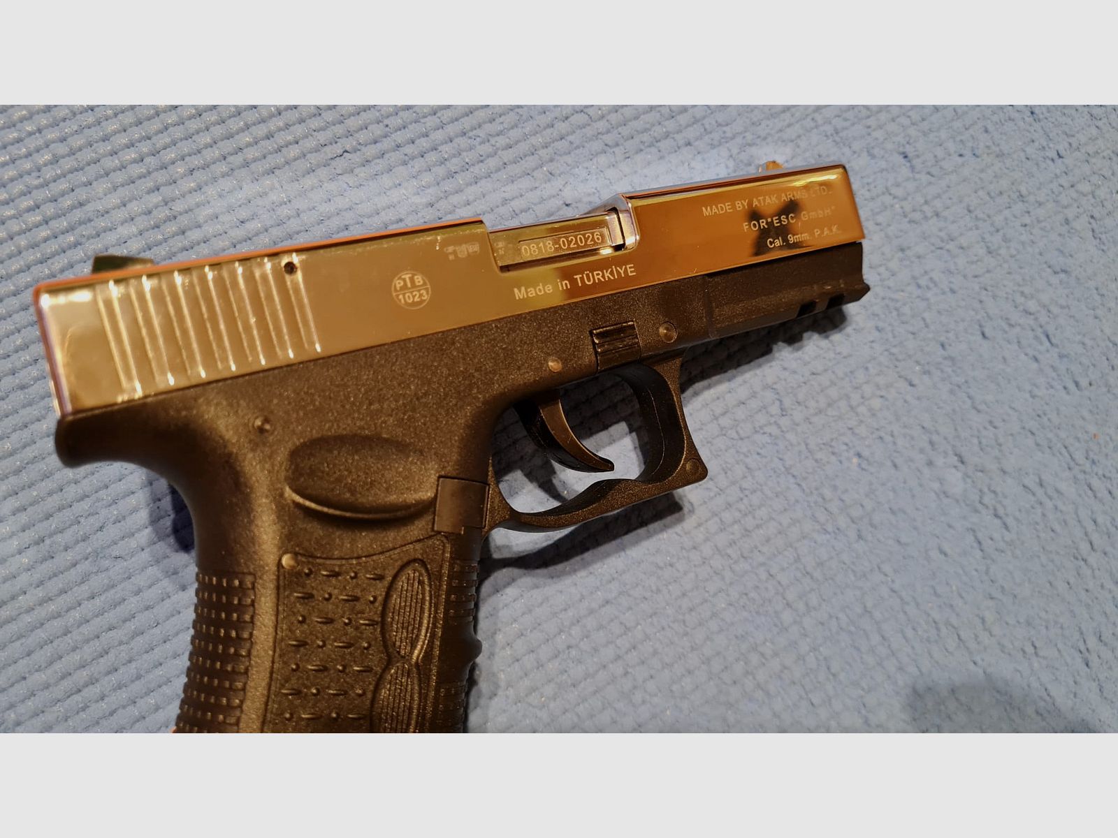 Zoraki 917 Chrome, 9mm P.A.K PTB 1023, imagen 2 de 7