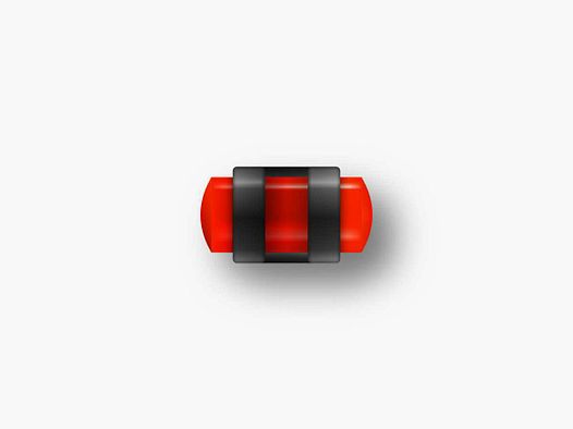 GUIDON FLUO ROUGE AJOURE M3.5 D3.5 L8