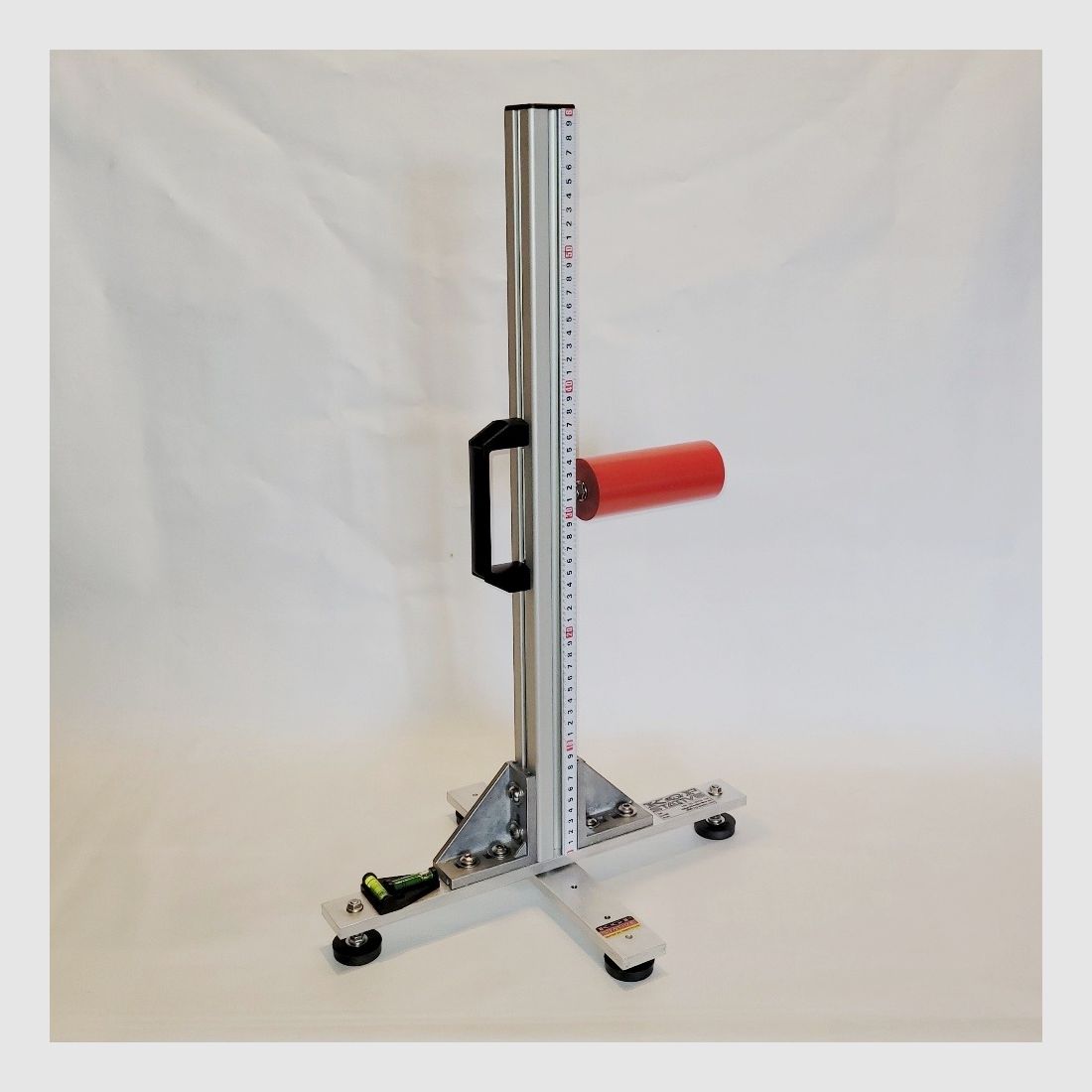 KGF Auflagestativ - Auflageständer Alu X-600-Pro mit Buchenholz-Auflage, klappbar, Waage, Griff und Maßband