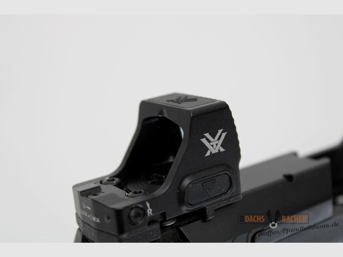 Pistol H&K HK USP EXPERT caliber .40S&W with Vortex Defender CCW and case