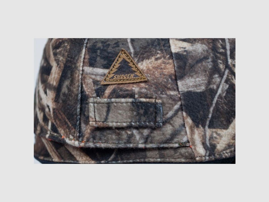 Hubertus Jagdkappe Camouflage mit klappbarem Signalteil