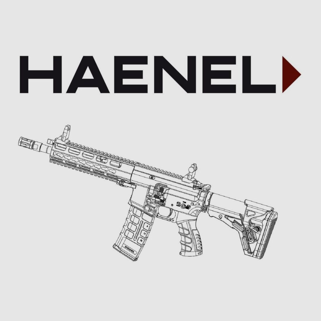 HAENEL CR300 10.5" / 267mm black M-Lok handguard .300 AAC Blackout, image 3 of 4
