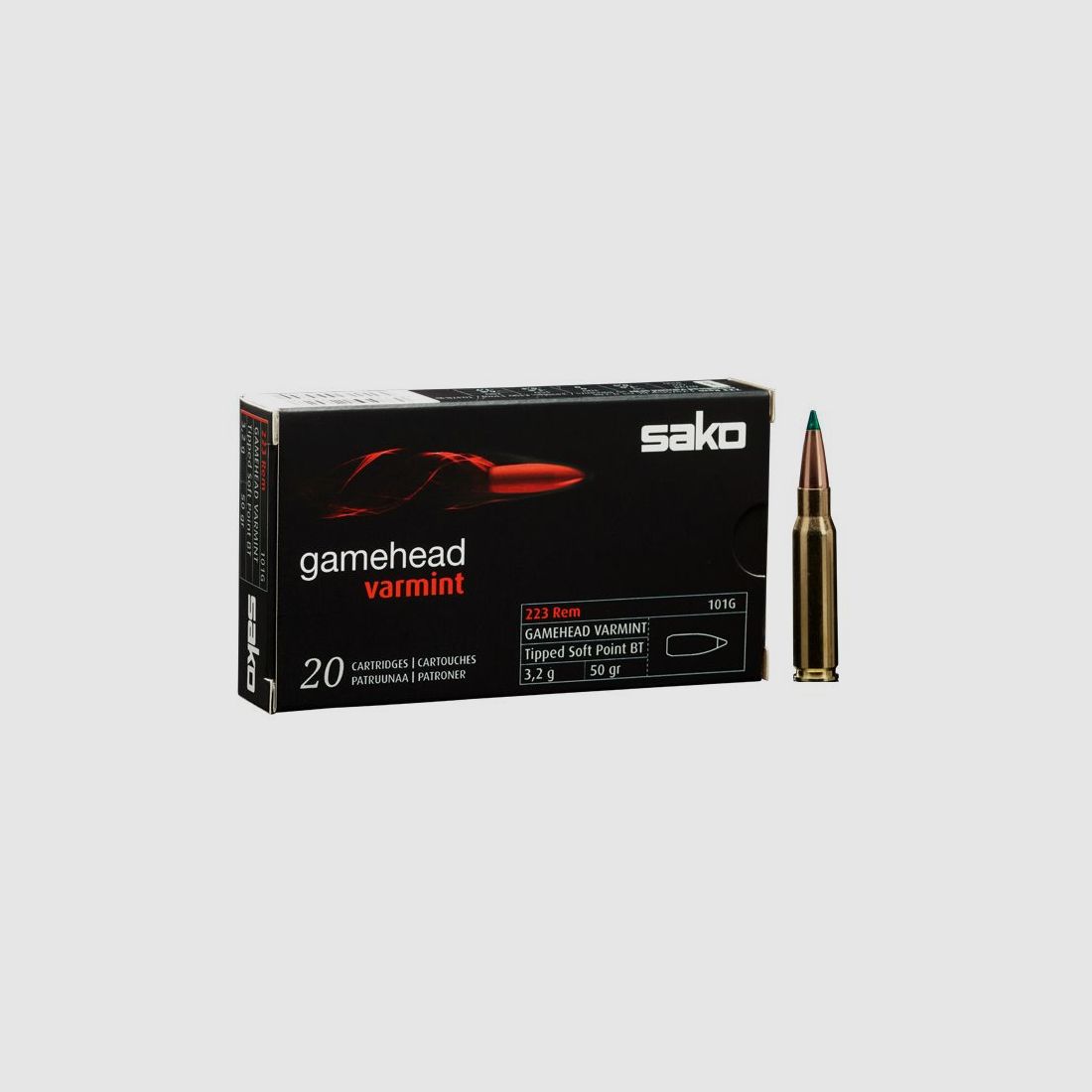 Sako Gamehead Varmint Kal. 222 Rem. - 2,6g / 40gr