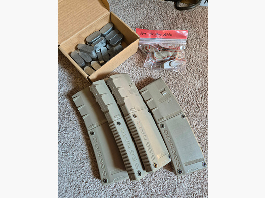 Hera H3L Pro AR 15 Magazine 4x 10 Schuss FDE inkl. Gewichte und Verlängerung