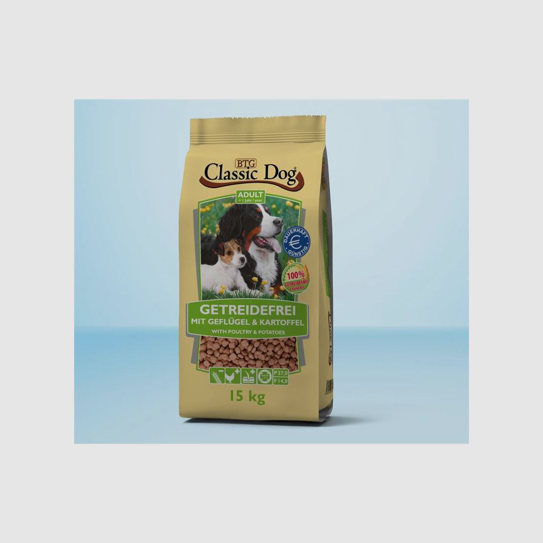 Classic Dog Hundefutter Geflügel & Kartoffel getreidefrei 15kg