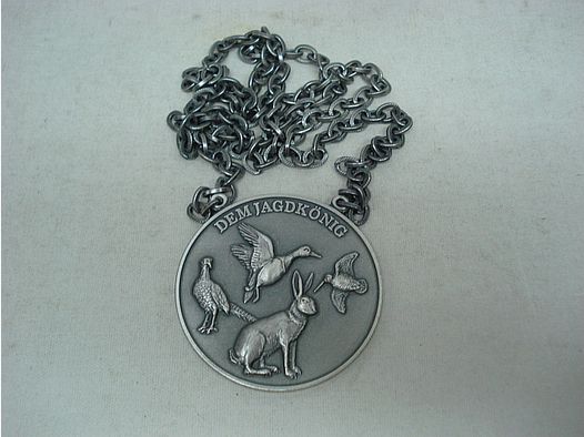 Jagdmed. Niederwild-altsilber - 60 mm, Ring und Öse