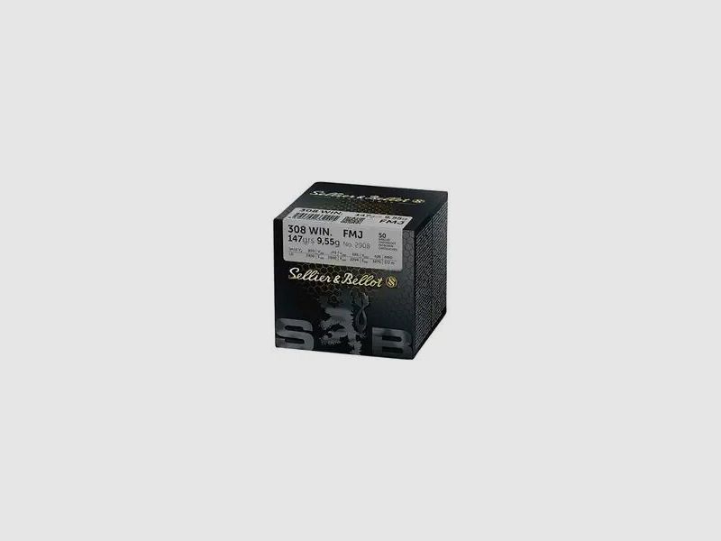 Sellier & Bellot FMJ, 147grs, 50 Patronen pro Packung