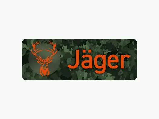 Wilde Hilde Original Magnetschild „Jäger“ Camo/Orange