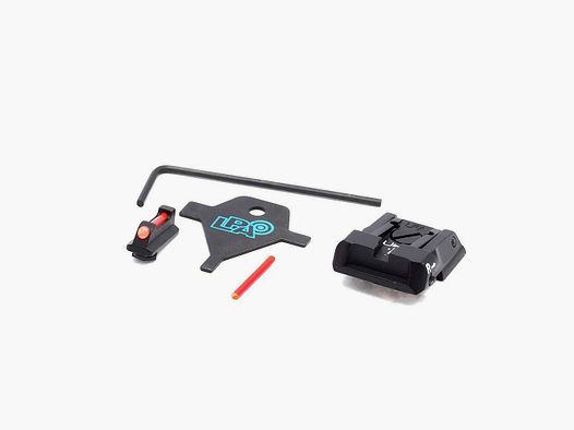 LPA SPS13WA6F Juego de mira de transporte para Walther PPQ Q5 Match con frontal de fibra óptica