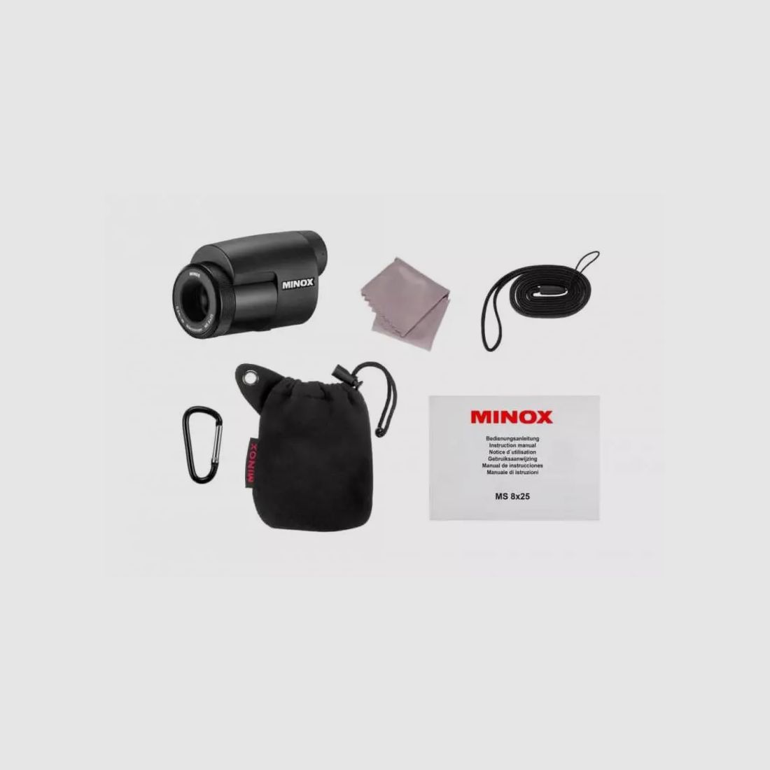 Minox MS 8x25 Macroscope Zilver/Zwart, afbeelding 2 van 2