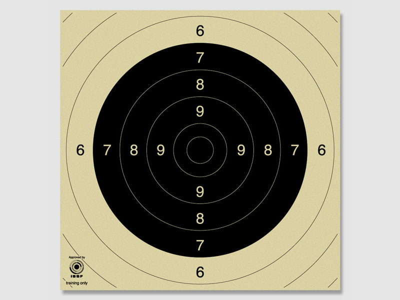 KRÜGER Schießscheiben - 3130 - Spiegel für Pistole 25/50m & Gewehr 100m & BDS Gewehr 100m (Z 5)