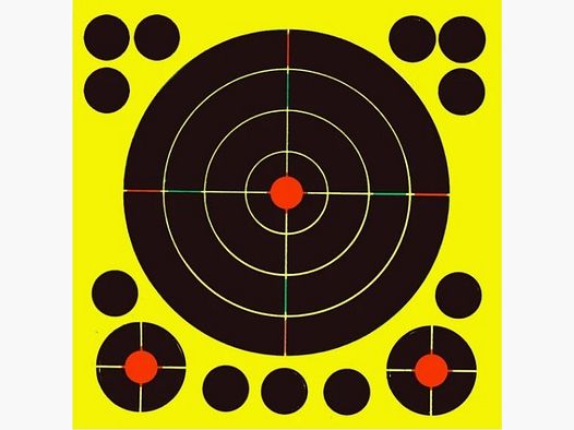 Cibles Splach Noire XL Jaune Fluo 20×20 cm par 10