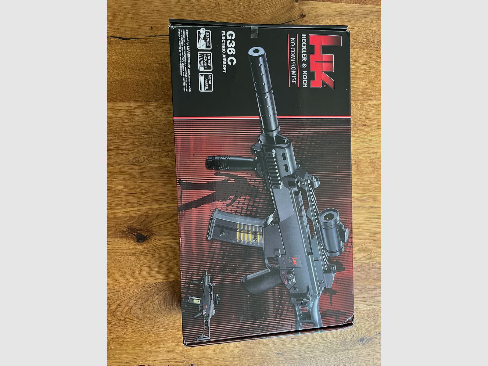 Umarex Airsoft Geweer G36C, elektrische Full-Auto Softairgeweer, aanvalsgeweer met 0,5 Joule, voor 6mm BB-ballen