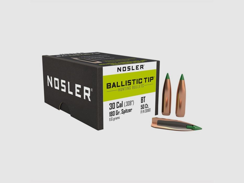 NOSLER 30 KALIBER (0,308″) 180GR SPITZER 50/BOX, zdjęcie 3 z 3