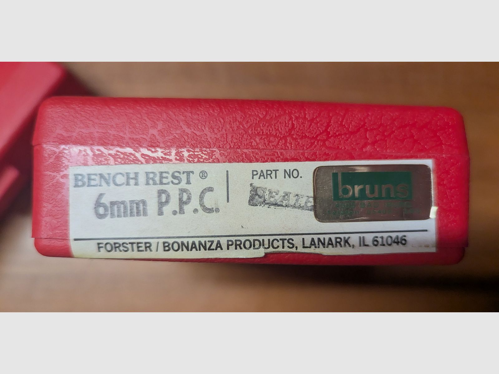 Forster Benchrest 6mm P.P.C. matriz nueva y sin usar