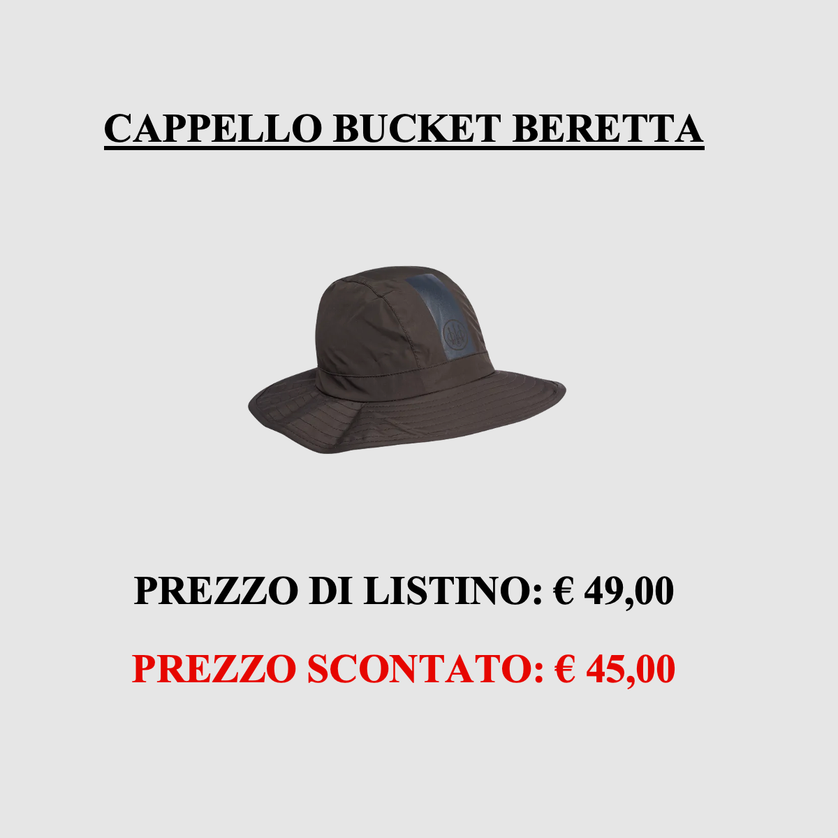 Beretta – Beretta Bucket Kapelusz Brązowy, zdjęcie 1 z 4