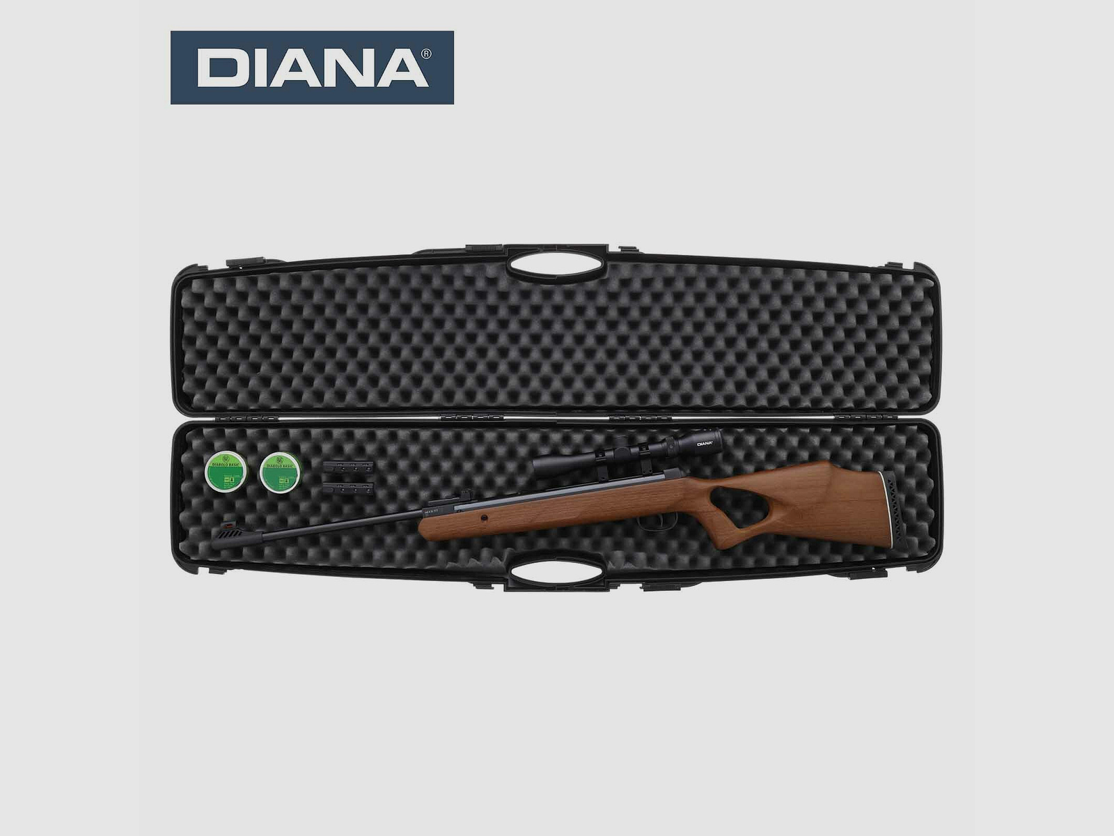 Kofferset Diana 250 two-fifty Knicklauf Luftgewehr Kaliber 4,5 mm Diabolo (P18) + ZF 3-9x32