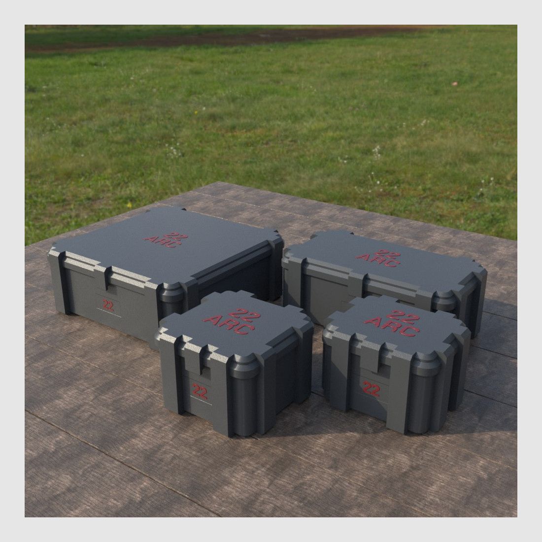 Filamelt Munitionsbox / Ammo Box .22 ARC – Patronenbox ‘Klappdeckel’ – 20 / 25 / 50 / 100 Runden