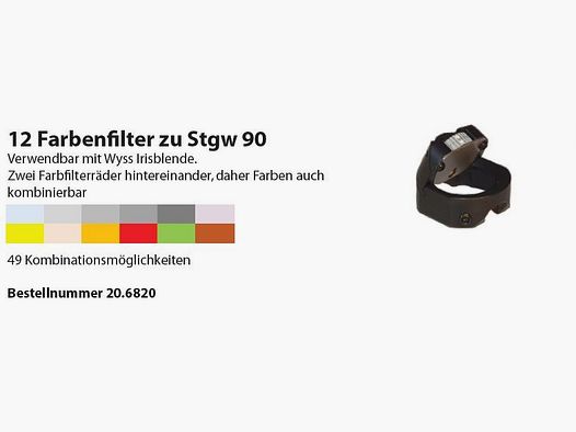 Wyss 12 Farbenfilter zu Stgw90