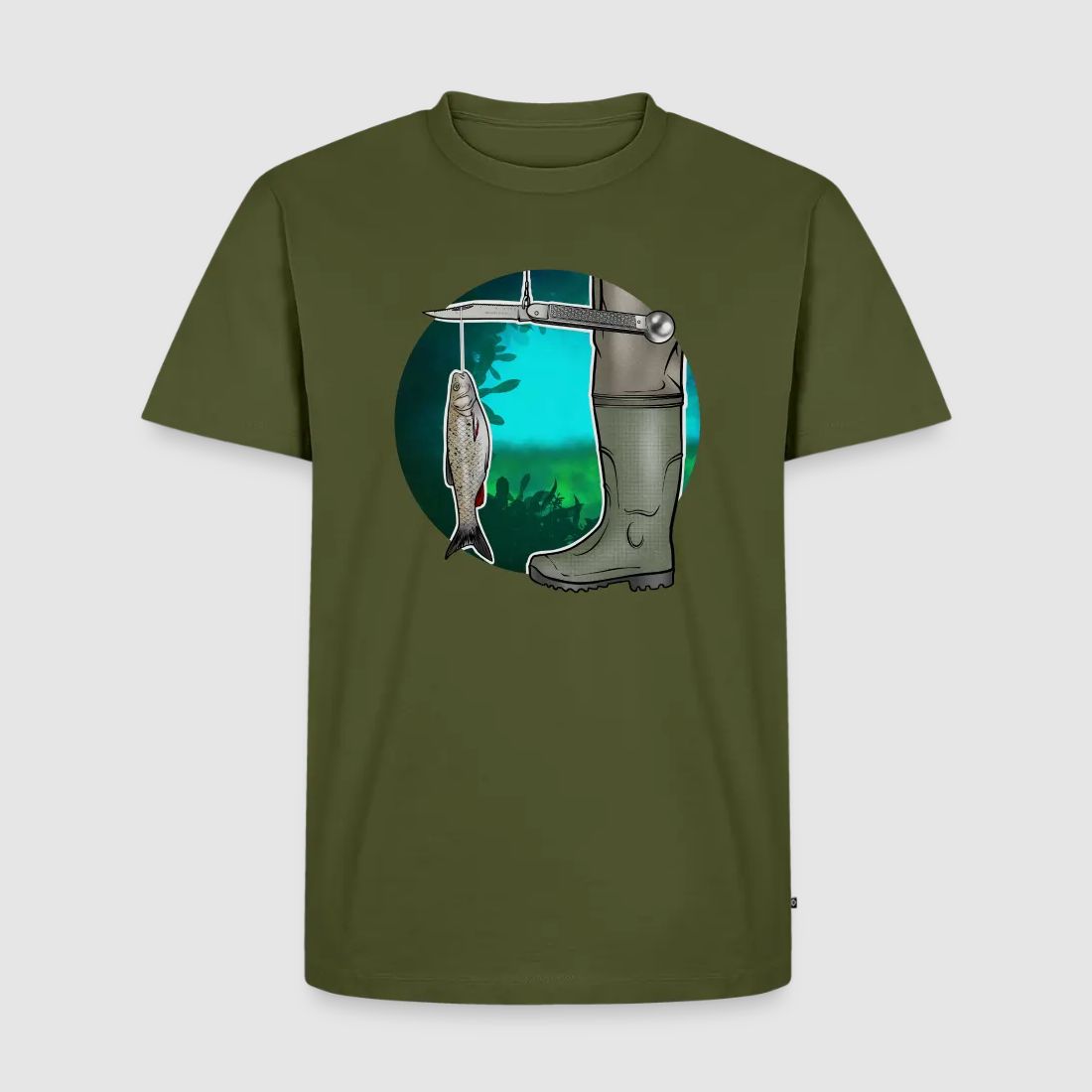 PUMA Heren Premium T-Shirt "Waagemesser – Petri Heil"