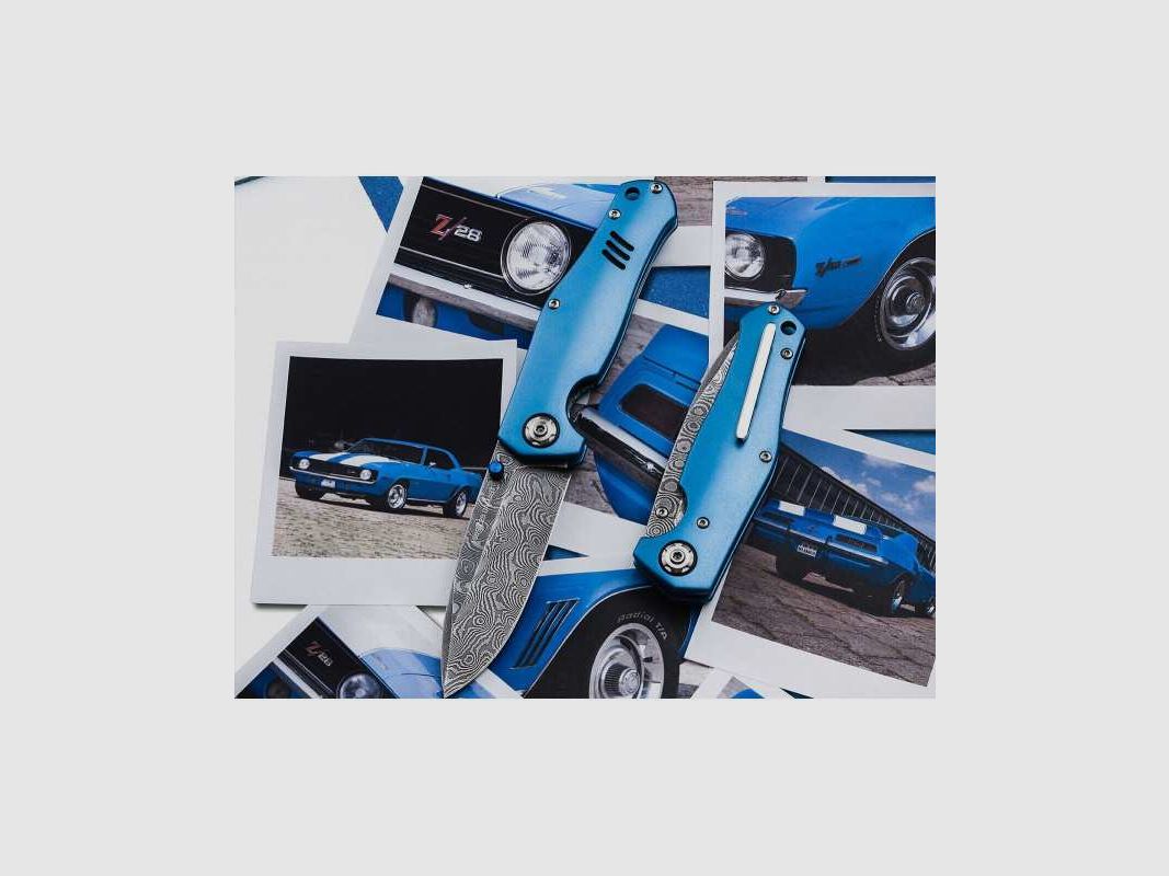 Böker 1969 Z28 Camaro Le Mans coltello in damasco