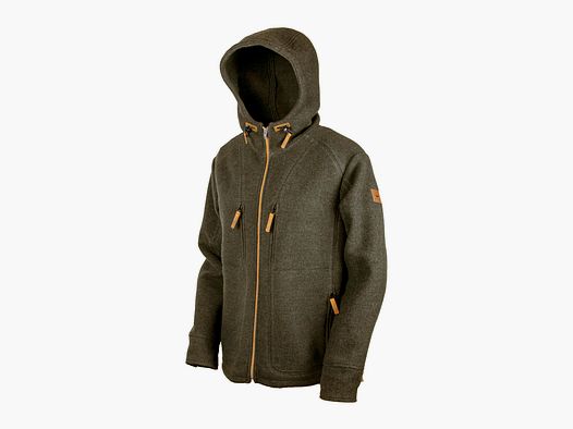 Lodenfleece-Hoodie "Kapuzenhuber", leisteen
