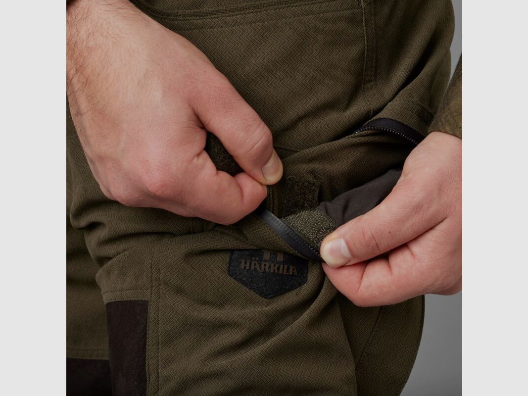 Härkila Driven Hunt HWS leather trousers willow green / shadow brown