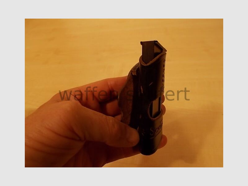 Walther PPK Magazin .9mmkurz mit HUEBNER Gürtelholster
