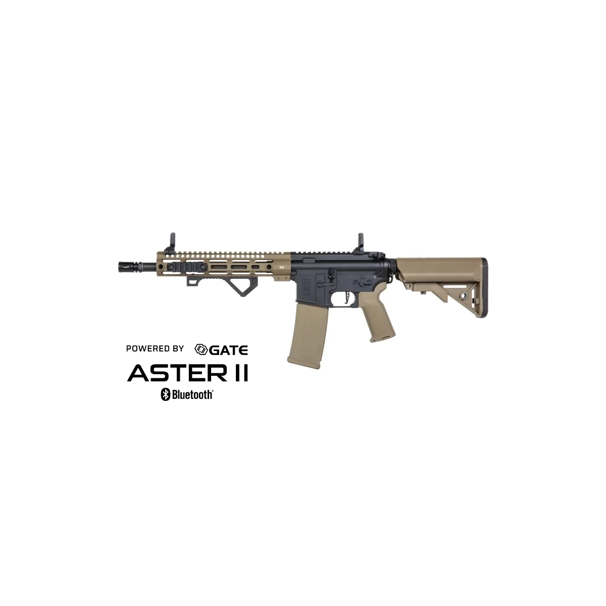 SA M4 Carbine M-LOK (SA-P20 PRIME™ Aster II ETU BLDC™) Softair Gewehr Frei ab 18 – Schwarz/Tan -F-