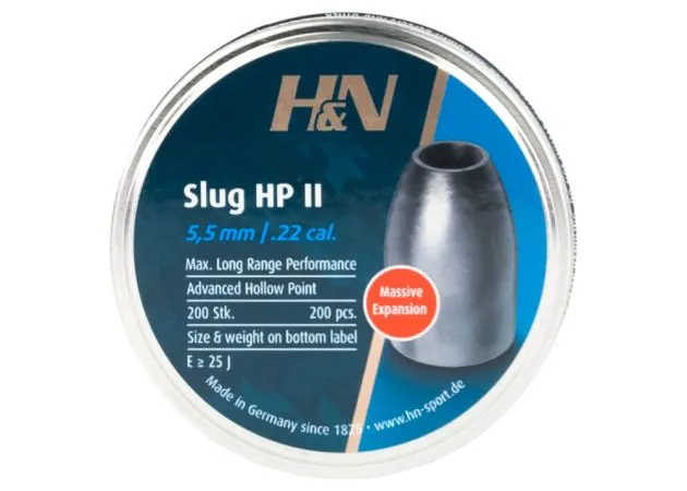 H&N slug pellets for air rifle 5.5 mm HP II 27 grain (.217), image 1 of 2