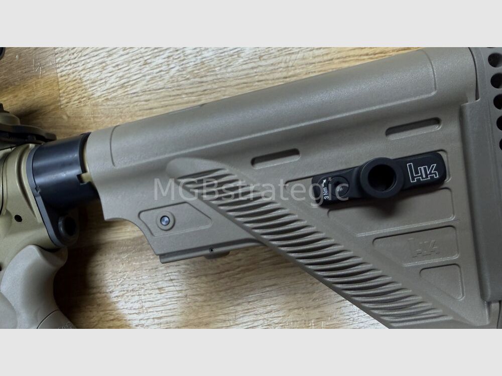 Heckler & Koch MR223 A3 Slim-Line 11" Lauf - halbautom. Büchse .223Rem MGBs Sondermodell FDE Edition inkl. Schalldämpfer B&T RBS PRINT-X Compact QDN CT - zivile Version HK416 / G95K / G38 G95A1 / G95KA1 / mit Upgrades - inkl. EOTECH EXPS3-0 tan + G33 tan KSK- Spezial HHS, Bild 5 von 10
