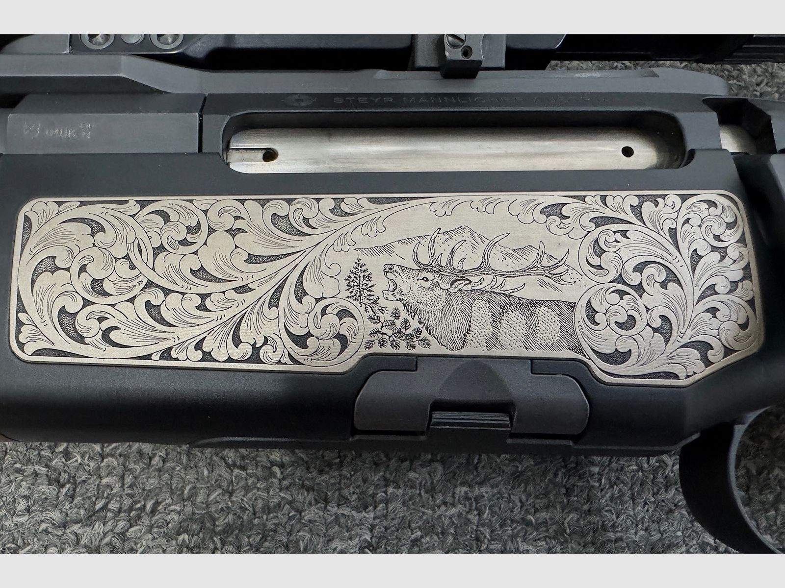 Steyr Mannlicher .308Win. + Zeiss  3-12x56 - Leuchtpunkt - M14x1 - LINKS !!!