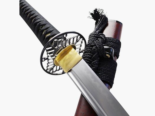 Katana in acciaio 1095 affilato con tempra in argilla Saya con rivestimento Ishime