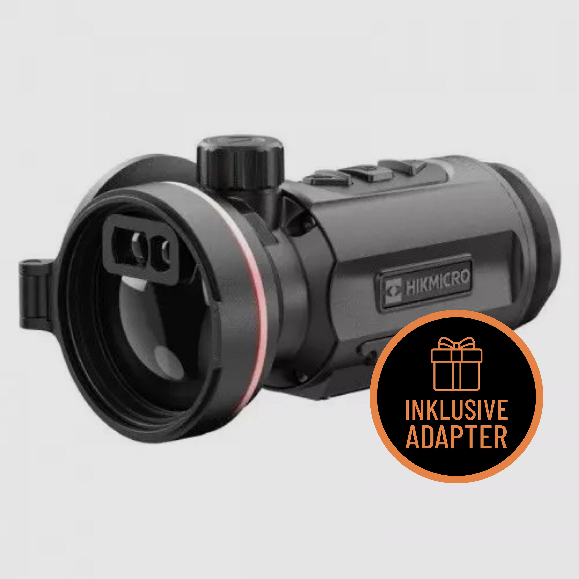HIKMICRO Clip-On Thunder TQ50CL 3.0 Compleet Pakket inclusief Adapter – Adapter: Rusan Adapter, Klemhulsmaat: 30ZM-3 - Leica Magnus 1-6,3x24i / Fortis 6 1-6x24i met rail