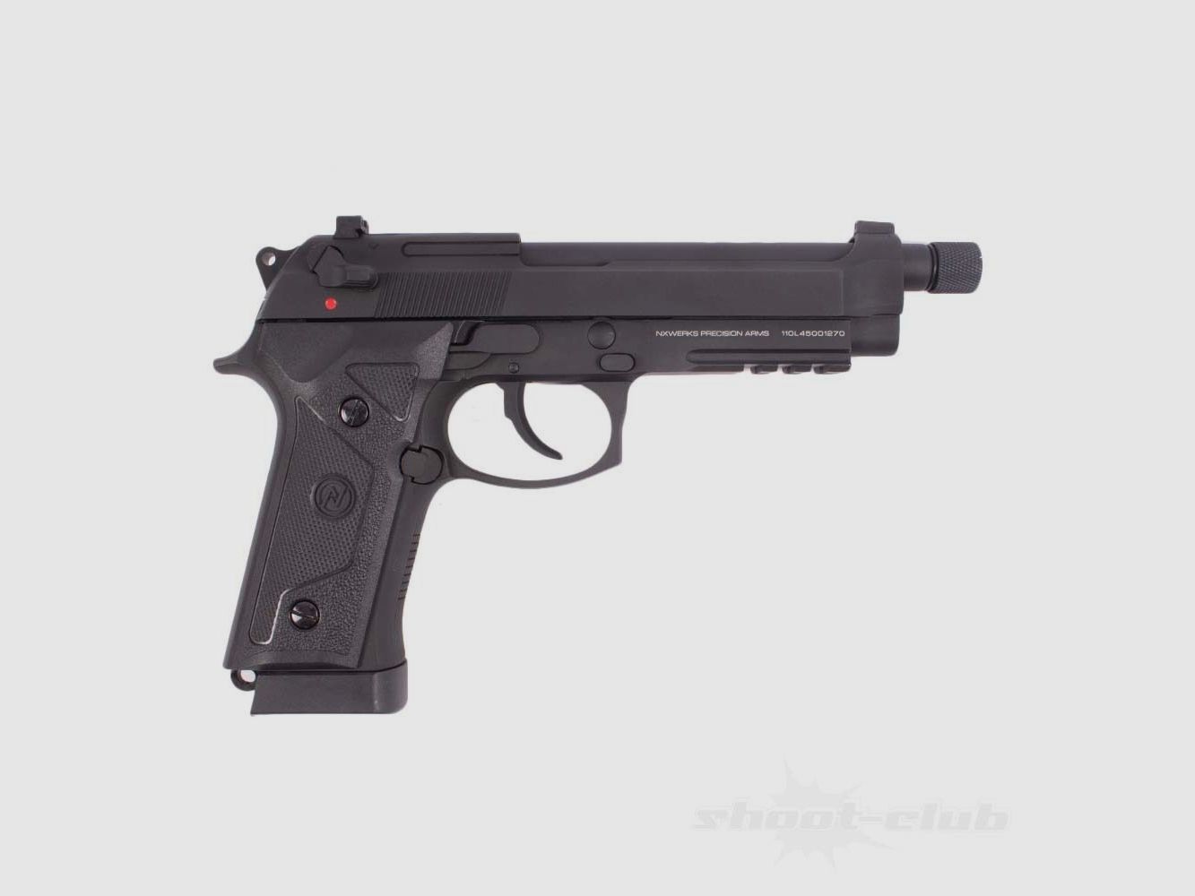 NXG NX92 Elite Tactical Blow Back 4,5mm BB Schwarz M14x1 li