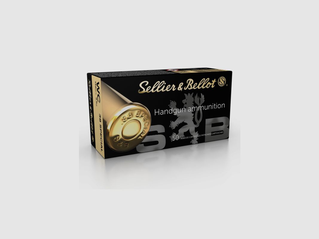 Munitions Sellier&Bellot .38 Special WADCUTTER, 9,6 g/148 gr, image 1 sur 3
