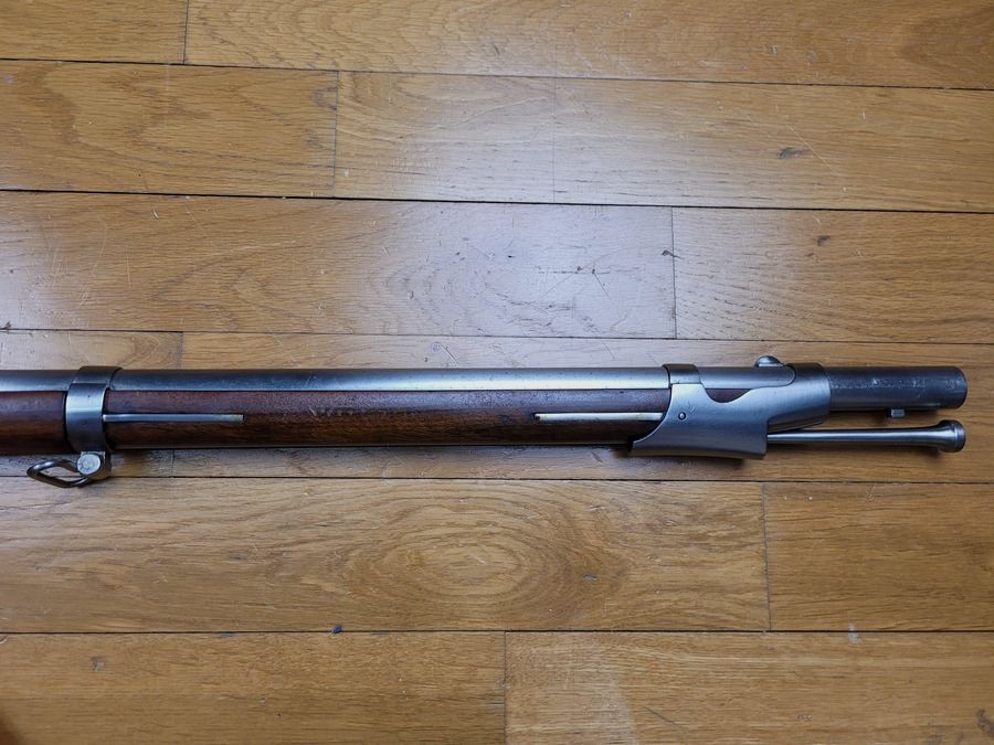 Schöner Voltigeur-Gewehr 1822 Tbis – Königliche Manufaktur Saint-Etienne 1830 – Umgebaut T in Tulle dann Bis in Tulle ebenfalls – Perfekt homogen – Bajonett – Hervorragender Zustand!, Bild 7 von 32