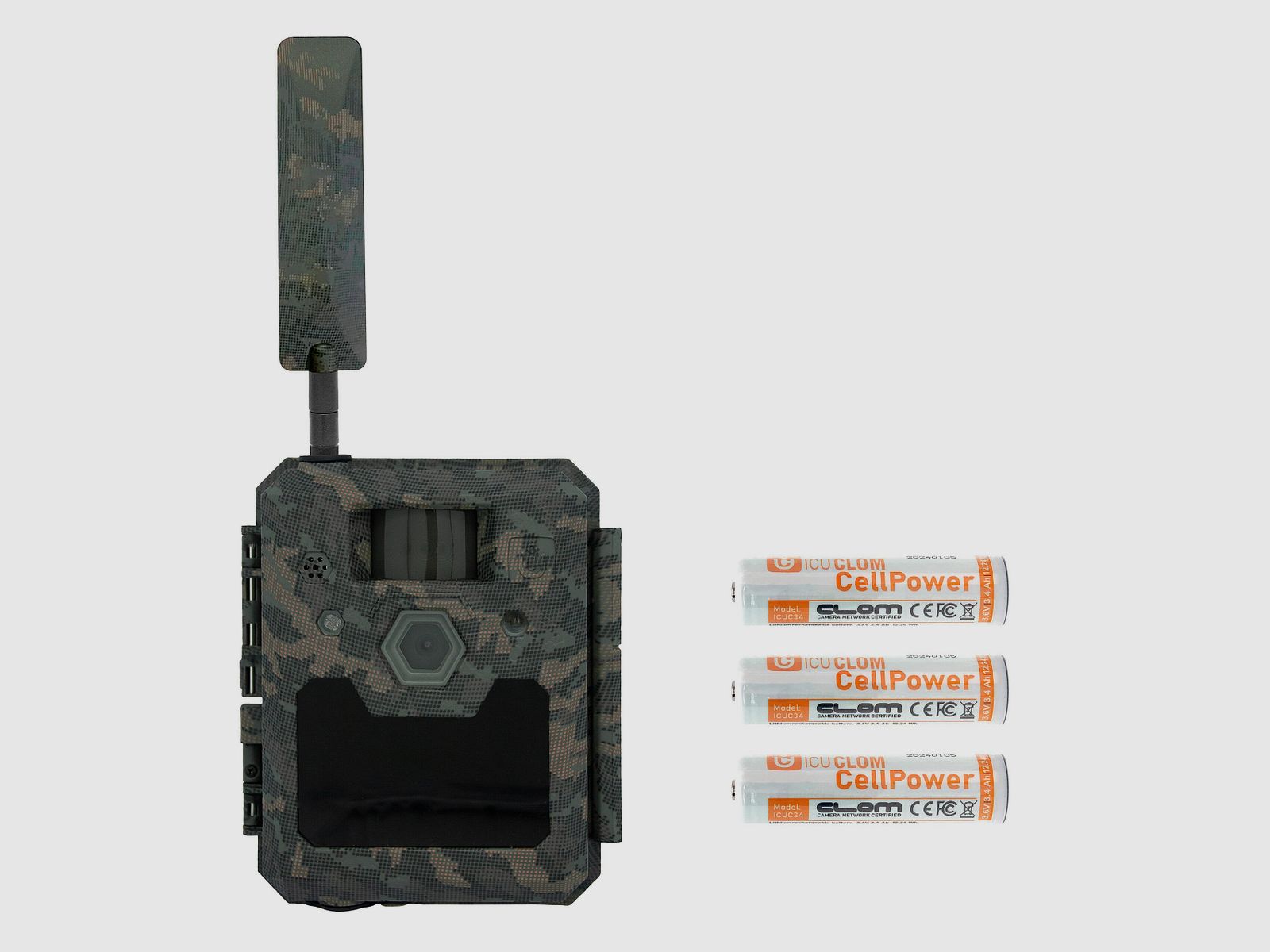 Caméra de faune ICU Clom Cam 6 avec 3 x batterie ICU Clom Cell Power 18650