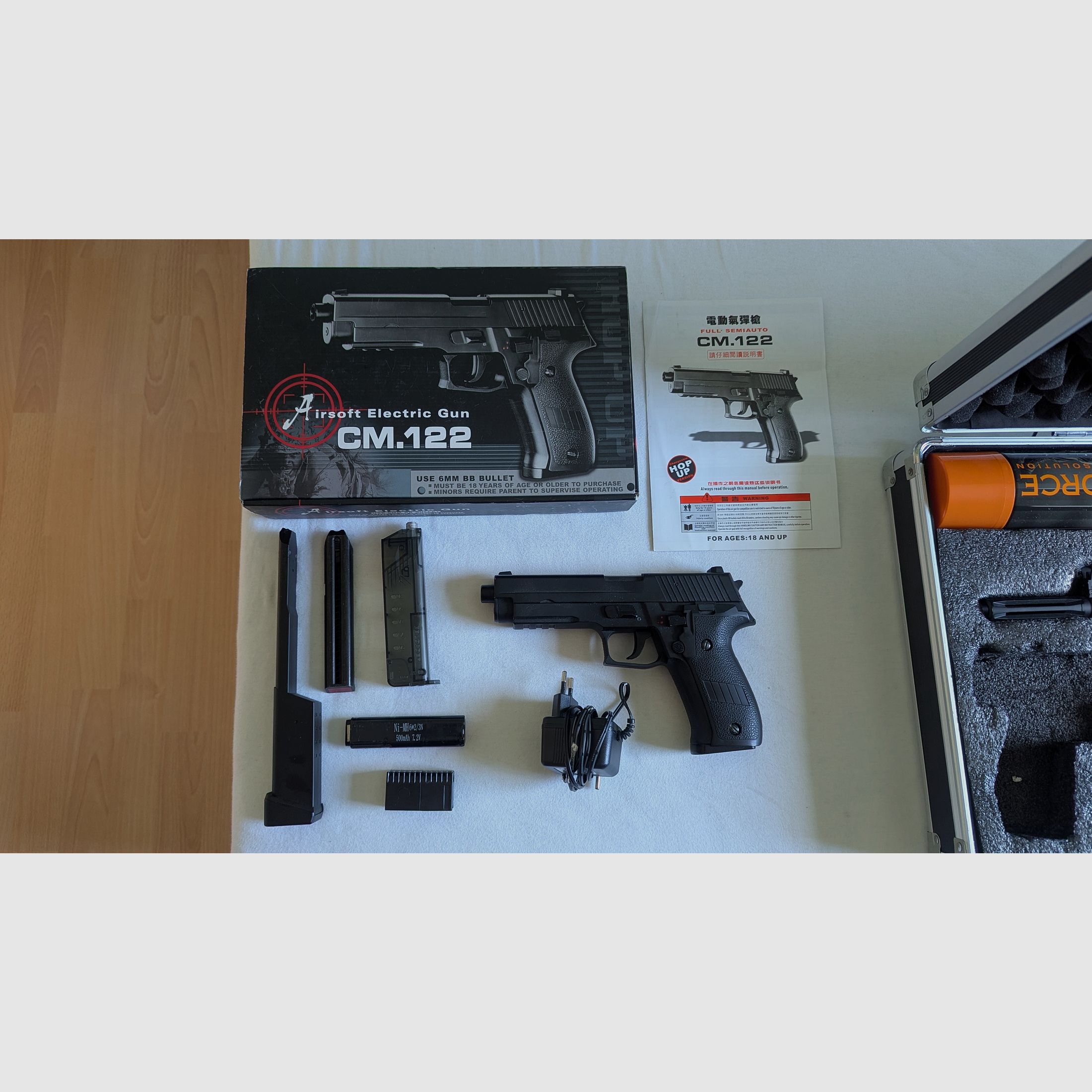 CYMA CM.122 P226 AEP 0,5 Joule Metallschlitten - schwarz