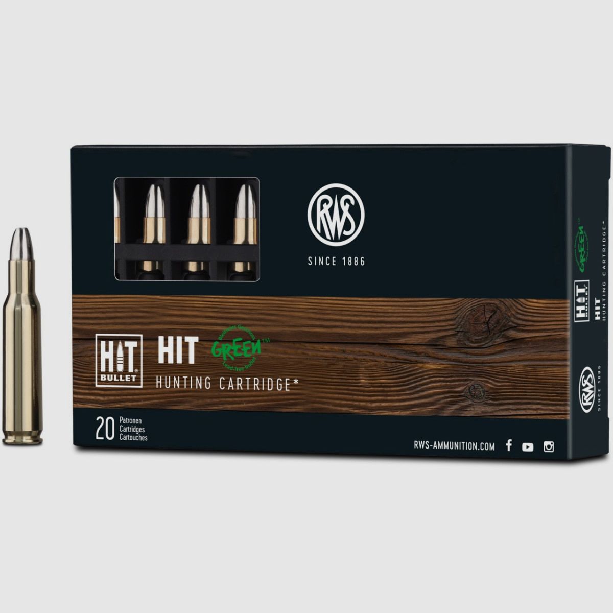 RWS .222 REM 2,6g 41GR HIT SANS PLOMB BTE20