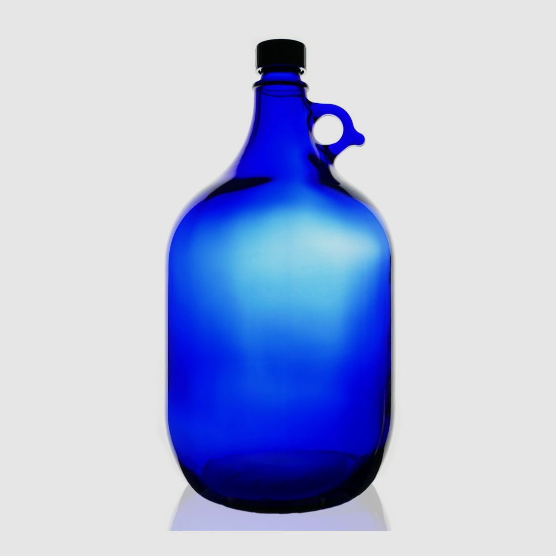 Contenitore d'acqua in vetro blu con capacità di 5 litri