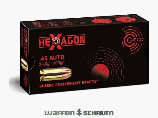 Geco Hexagon 13.0g - 201gr .45Auto