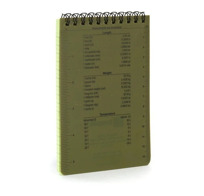 Notes survivalowy odporny na wilgoć Snugpak 10x15 cm zielony