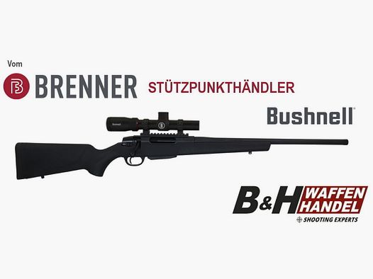 Pacchetto completo Brenner BR20 Polymer .30-06Spring. con Bushnell NITRO 1-6x24
