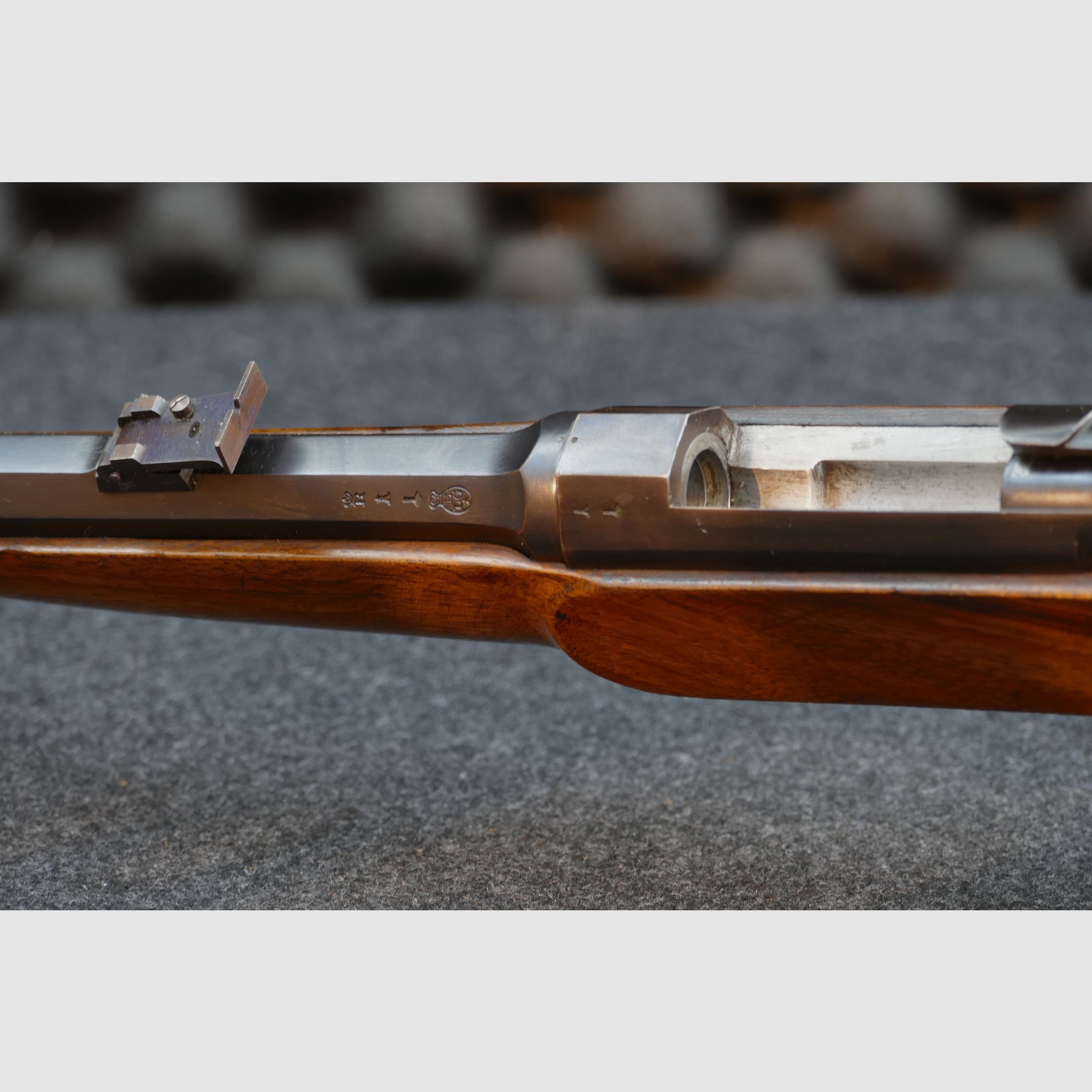 Sammlerstück: Einzellader-Büchse auf Beaumont-Basis — 11.3×50R / 11×52R Beaumont Holandés 1878 Dutch Beaumont