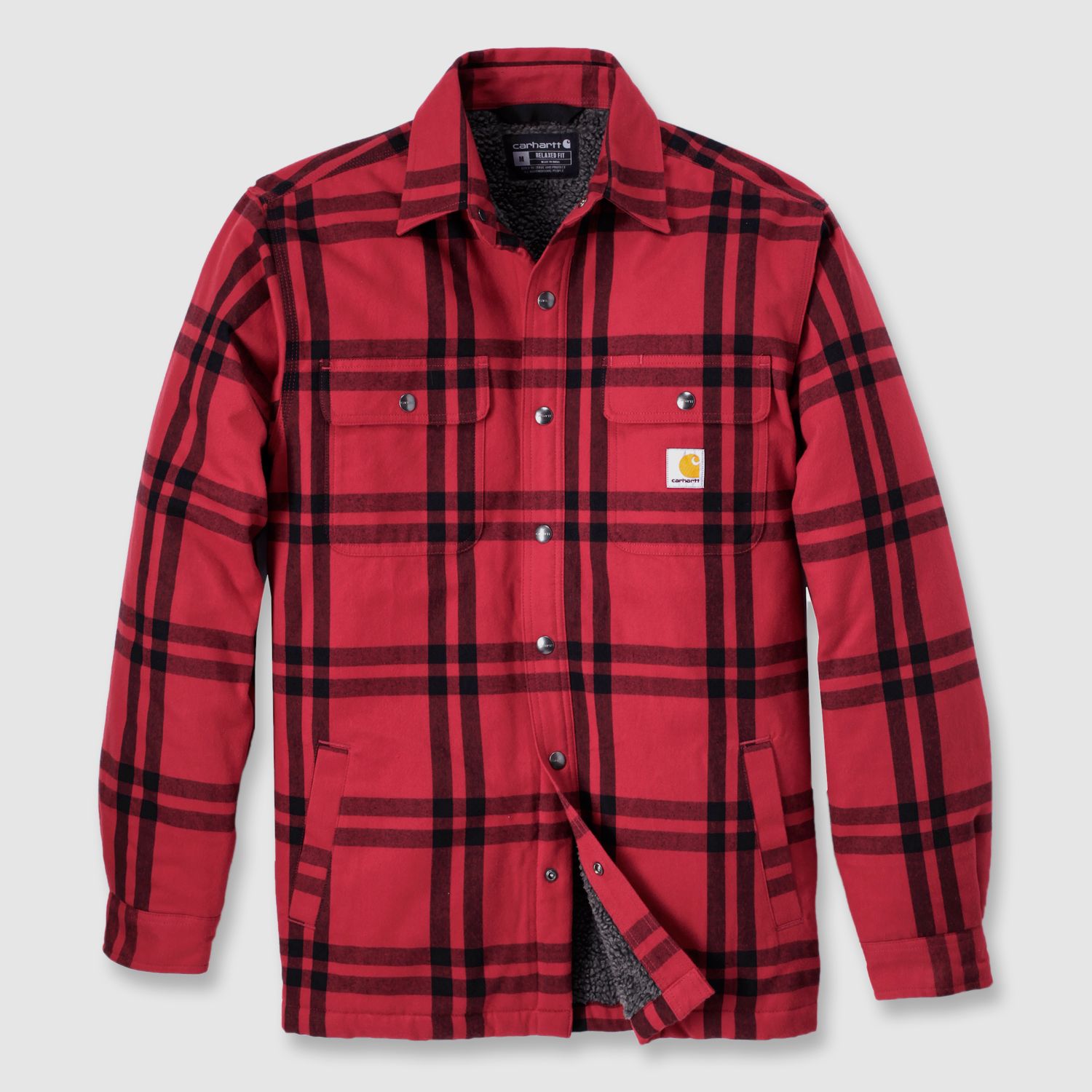 Carhartt Roane Hemdjacke mit Kapuze, Herren, Crabapple, M
