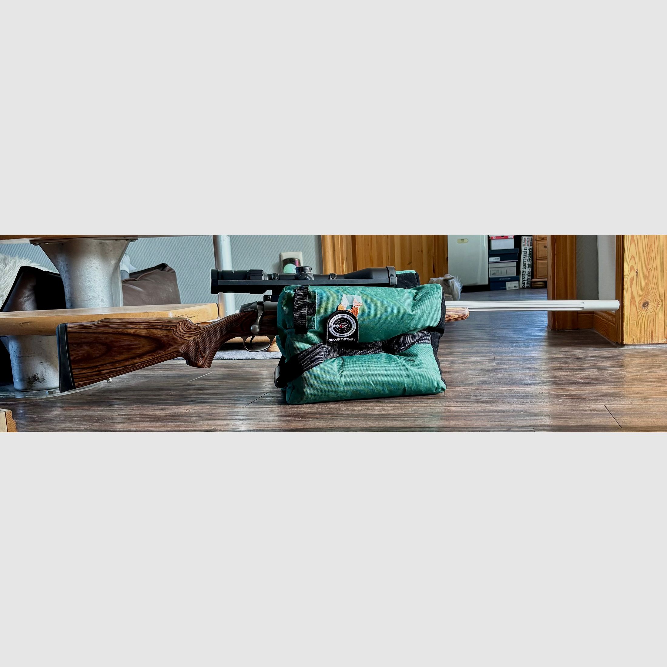Shooting rest rifle supports three parts