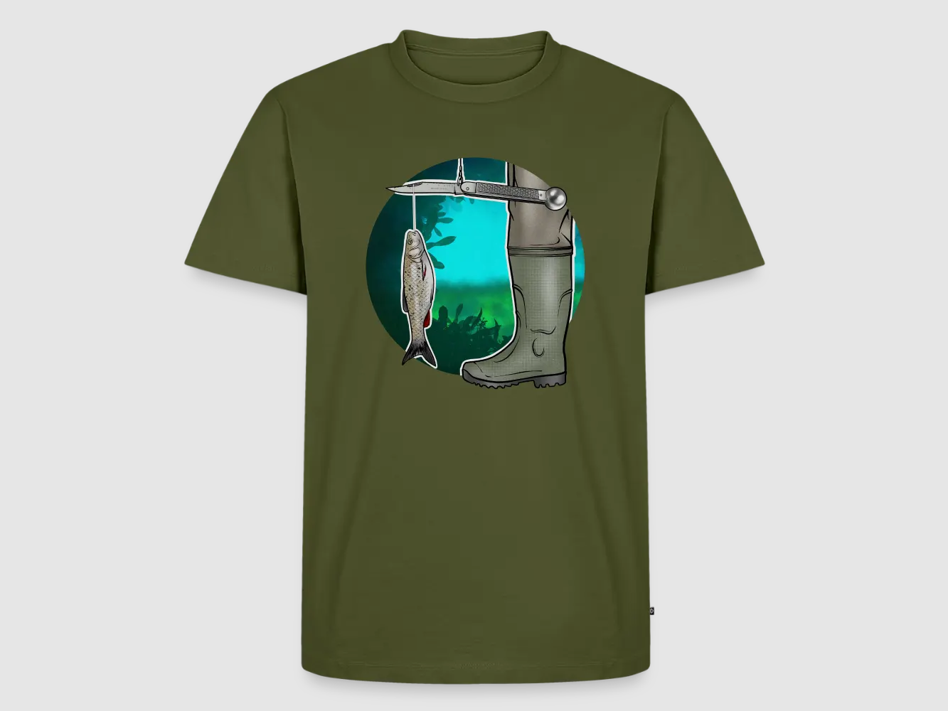 PUMA Men´s Premium T-Shirt „Waagemesser – Petri Heil"
